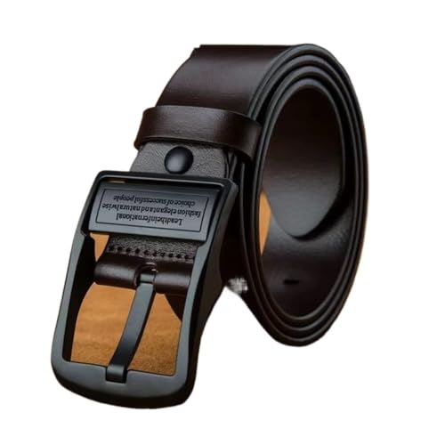 Leather Cowhide Men's Belt Fashion Metal Alloy Pin Buckle Adult Jeans Business Casual Waist Male Strap2