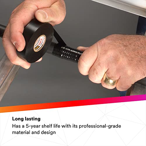 3M Scotch Vinyl Electrical Tape Super 88, 3/4 In X 36 Yd (108 Ft), Long Roll, Black, 1 Roll #TOP5