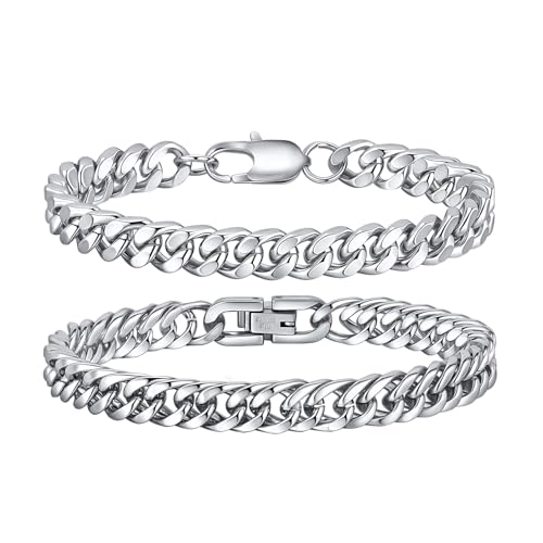Armband Herren Jungs Edelstahl 2 Stücke- Herrenarmbänder...