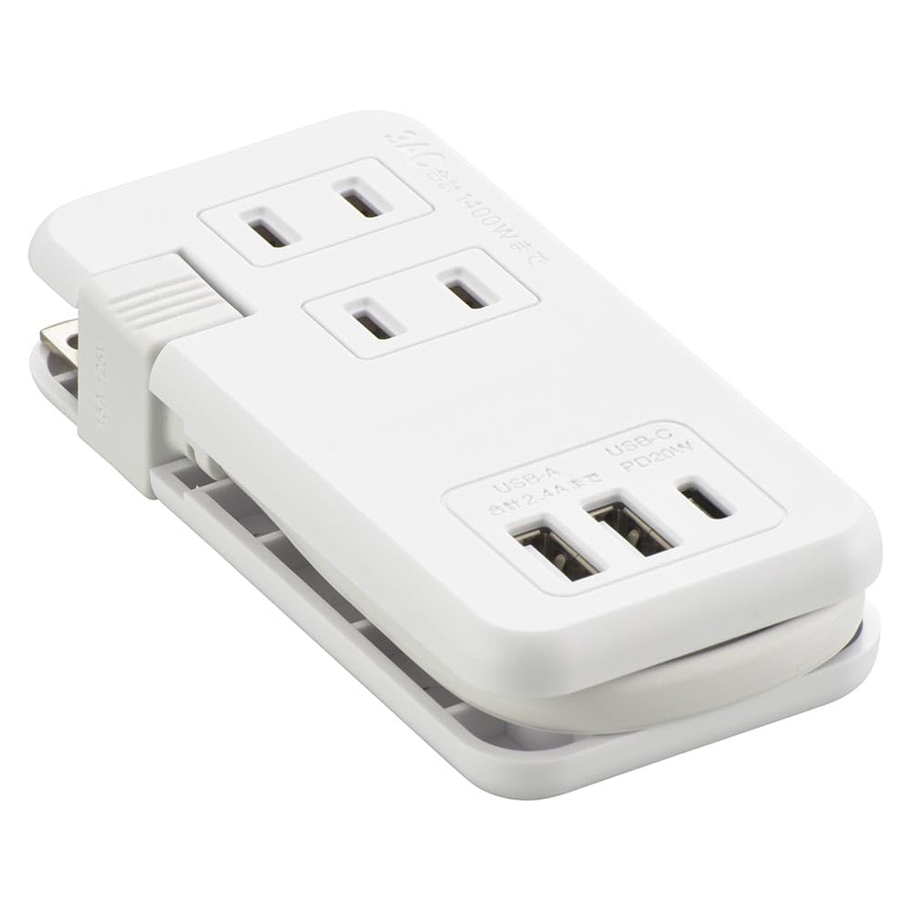 Amazon.co.jp: オーム(OHM) 電源タップ 3個口 USBポート付き