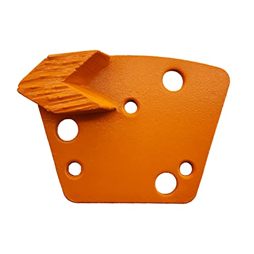 9 Pcs Pro Trapezoid Diamond Grinding Shoes Soft Bond for Hard Floor (Grit Optional), for Blastrac Or Other Common Floor Grinding Machine (16 Grit - 1 Arrow Segment S Bond for Hard Floor)