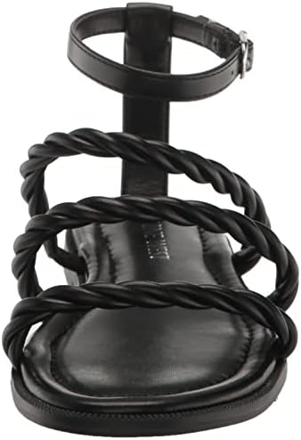 Nine West Women's IPSTER Flat Sandal, Black 001, 8 | Image 1