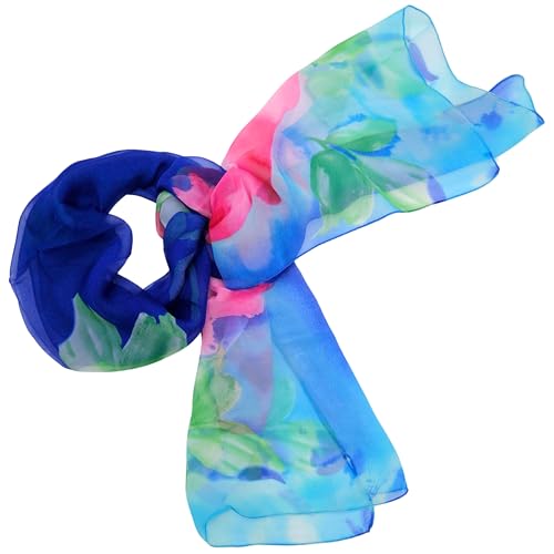 Chiffon Scarf for Women, Sheer Scarf, Light Scarf, Long Chiffon Lightweight, Silky Scarves Gradient See Through3