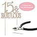 15 Cake Topper - Premium Rose Gold Metal - 15 & Fabulous - 15th Birthday Quinceanera Party Sparkly Rhinestone Decoration Makes a Great Centerpiece - Now Protected in a Box