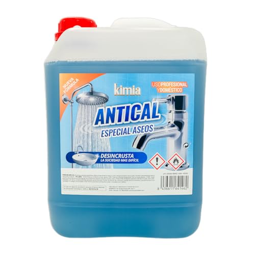 KIMIA - Antical Especial Aseos y Baños 5L | Desincrustante Profesional y Doméstico | Elimina la Suciedad más Difícil Causada por la Acumulación de Cal | Limpieza Ultraeficaz | Fórmula Concentrada