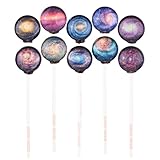 Galaxy Lollipops Spiral Designs Gift Pack, 10 Lollipops, Handcrafted in USA, Watermelon Flavor, 10 Pieces Set, 2 Pounds, Sparko Sweets