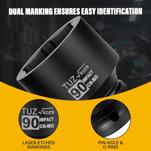 Image of 1 Inch Drive 90mm Deep Metric 6 Point CR-MO Impact Socket