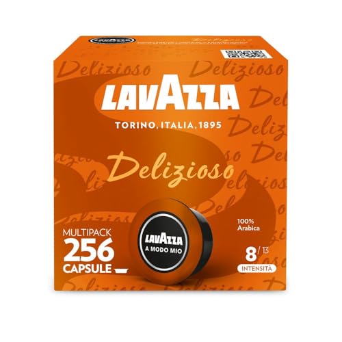 Lavazza A Modo Mio Espresso Delizioso, 256 Capsule Caffè, per un Espresso con Note Aromatiche di Fiori, 100% Arabica, Intensità 8/13, Tostatura Media, 16 Confezioni da 16 Capsule