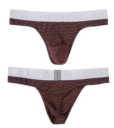 ZONBAILON Men’s Sexy Thong Underwear G-String Bulge Enhancing Ball Pouch T-Back for Male Soft Stretchy Briefs M L XL XXL 3XL2