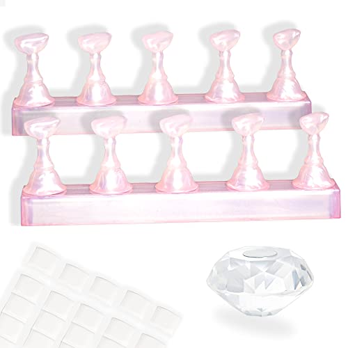MISSELF Nail Holder for Nail Art Practice, Nail Stands for