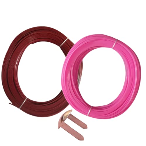 Image of ADW CRAFT'S Plastic Wire for Basket Making(2 Colours Best Combo|Plastic Koodai wire|Glass Wire For Basket Making|Koodai Wire Roll|Plastic Wire For Koodai (200 Grms, Baby Pink+Brown, 1)