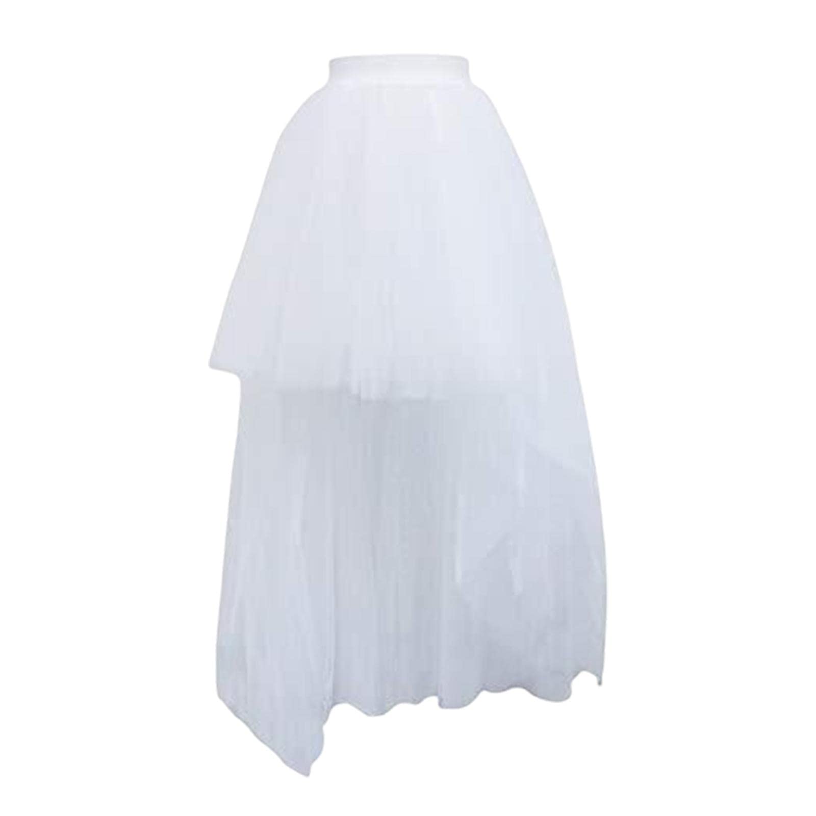 Women High Low Tutu Skirts Special Occasion Photo Prop Dress up Tulle Skirt White-image-33