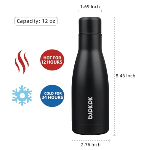 Image of BJPKPK 12 oz Small Mini Water Bottle, Insulated Stainless Steel Flask