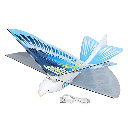 SUNGOOYUE Jouet D'oiseau Volant Automatique, Jouet D'oiseau Bleu Volant électronique LED Jouet D'oiseau Volant électronique de Lumière Colorée 75 MAh avec...