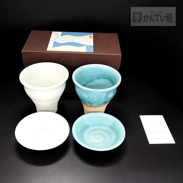 madu マディ陶器の重箱＊未使用 Amazon.co.jp: Madu マディ 碧白二人杯 陶器 カップ×2 小皿×2