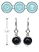 Sterling Silver Black Onyx Drop Earrings, Handmade Natural Gemstone Dangle Jewelry