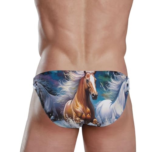 Men's Horse Swim Briefs Bikini Swimsuit S 202a01214