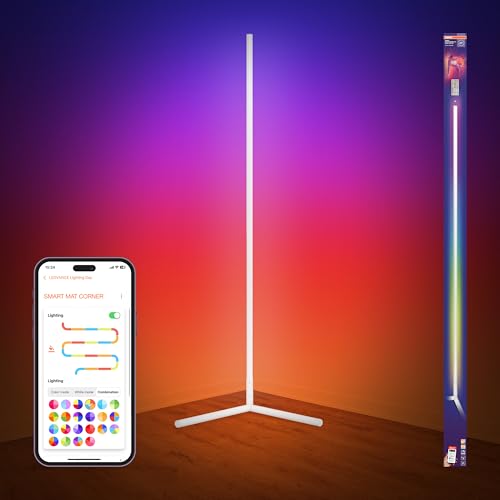 Lámpara de pie LED OSRAM SMART+ WiFi RGB regulable para dormitorio