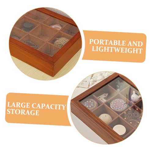 Boîte de rangement bois pour sachets de thé café sucre compartimentée - 8
