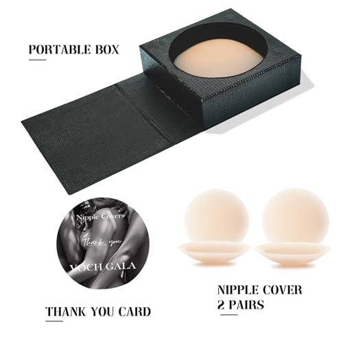 Voch Gala VOCH SENSE Nipple Covers 2 Pairs-Seamless And Sheer Adhesive Silicone Nipple Pasties thumb #4
