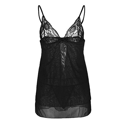 Chemise de nuit en V profond tentation : vêtements de nuit érotiques