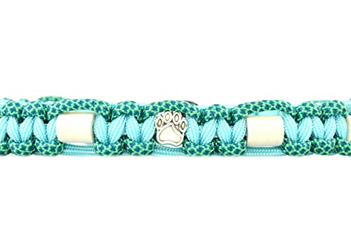 EM-Keramik-Halsband für Hunde & Katzen - Maßanfertigung EM-Band Original US-Paracord (41-50 cm, Mint)