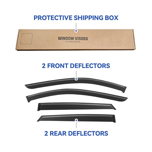Image of Window Visors Rain Guards Shield for 2017-2025 Mazda CX5, Out-Channel Window Vent Wind Deflectors Visors Shades for 17-25 CX-5