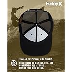 Hurley Men's Trucker Hat - Corp Snap Back Comfortable Curved Bill with Adjustable Snap Closure - Trucker Hats for Men - Image 3