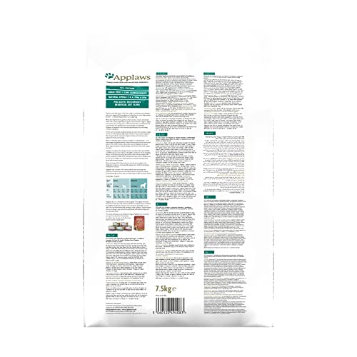 Applaws Natural, Complete and Grain Free Dry Dog Puppy Food, Chicken for Small/Medium Breed Puppies, 7.5 kg