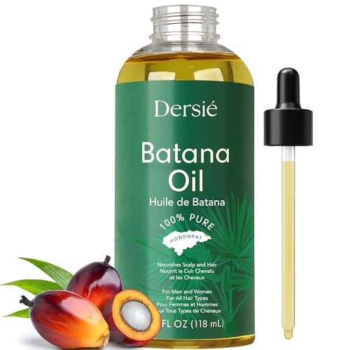 Image of Dersie Batana Oil with Dropper: Organic Batana Oil from Honduras - 100% Pure & Natural (4 fl oz)