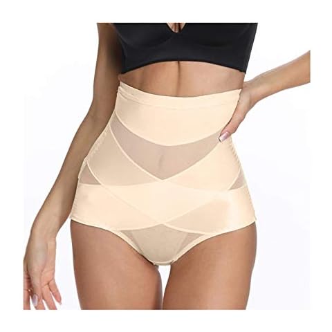 Women's High Waisted Shaping Underwear Panties Briefs Tummy Control Seamless Slimming Body Shaper(01-Beige,2X-Large) Cover