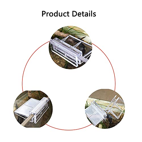 EDOBLUE 8 Pack Fish Tanks Glass Cover Clip 8mm Aquariums Fish Tank Acrylic Clips Glass Cover Support Holders Universal… - Image 5