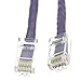 Cable Central LLC Cat5e UTP Patch Cable, Purple Copper Ethernet Cable, Bootless, POE Compliant, 1 Feet