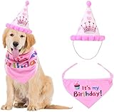 Se adapta a la mayoría de las mascotas: nuestras gorras de cumpleaños para mascotas miden 20 x 12 cm y las bufandas miden 68 x 48 cm. Se adapta a la mayoría de las mascotas.