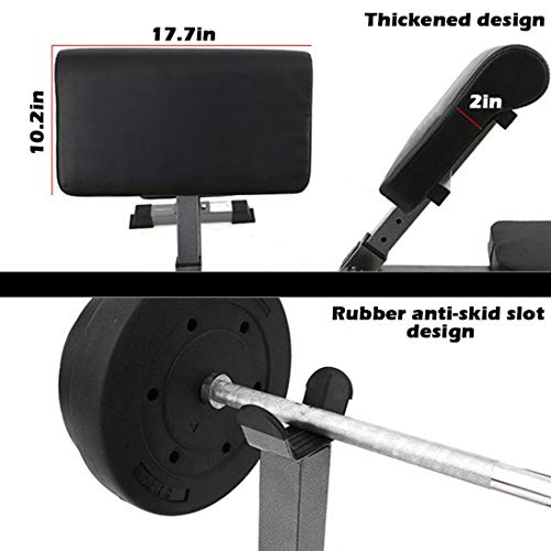 Seated Arm Curl Bench Preacher for Dumbbell or EZ Bar Bicep Curls-Platinum