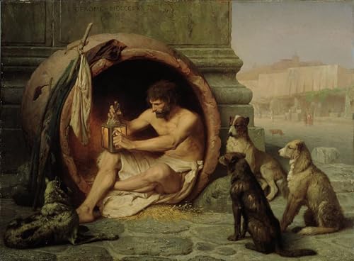 Peinture Poster Diogène Gérôme Graffiti Art Mural Décoration d'Art Raffinée 60x90cm