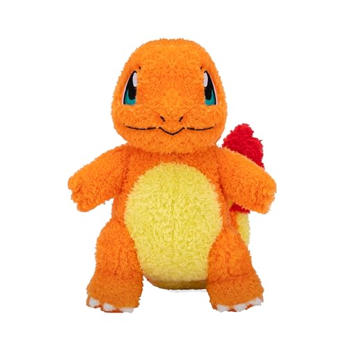 Pokemon Cuddly Charmander Plush - 8-Inch Soft Shaggy Plush with Authentic Details