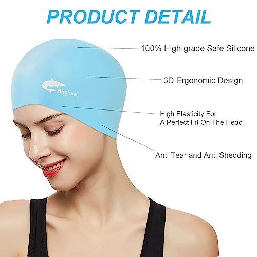 Flintronic Cuffia in Silicone, Cuffia da Nuoto