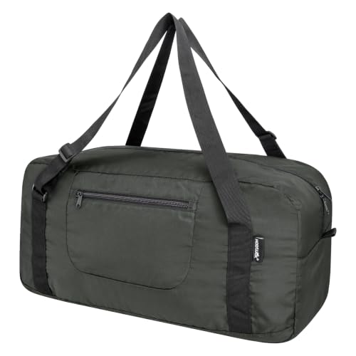Image of HOLYLUCK Foldable Travel Duffel Bag For Women & Men Luggage Great for Gym - Large Dark Grey