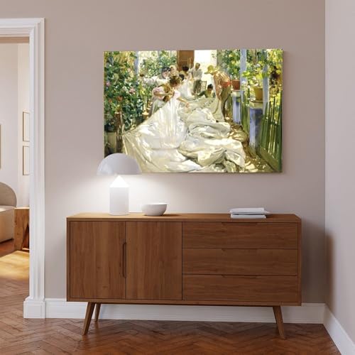 Toile Sorolla Mending The Sail décoration murale bureau cadre suspendu - 6
