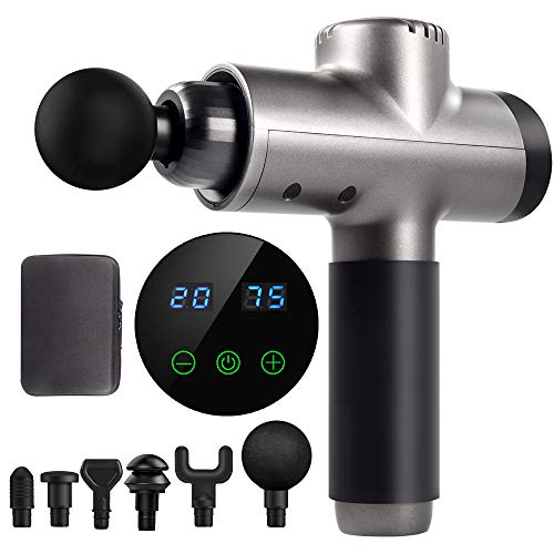 Handheld Muscle Massage Gun Quiet Percussion Massagers Deep Tissue Massager, 20 Speeds High-Intensity