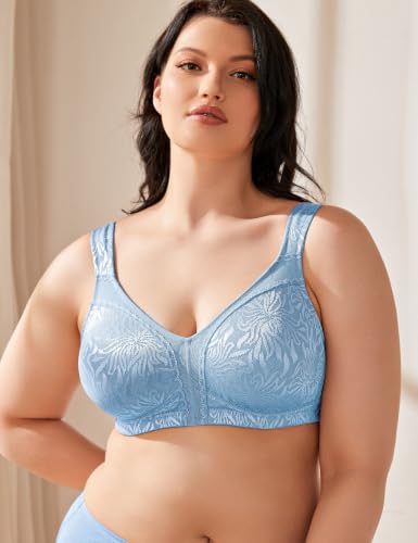 Image of Wingslove Women's Full Coverage Non Padded Comfort Minimizer Wire-Free Bra Plus Size