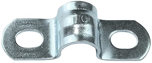 AERZETIX - C49766 - Lot de 25 attache-câble collier de tuyau en U - pour conducteur fil Ø10mm - 11x14x44mm - en acier zingué - accroche fils mural à visser clouer fixation bilatérale