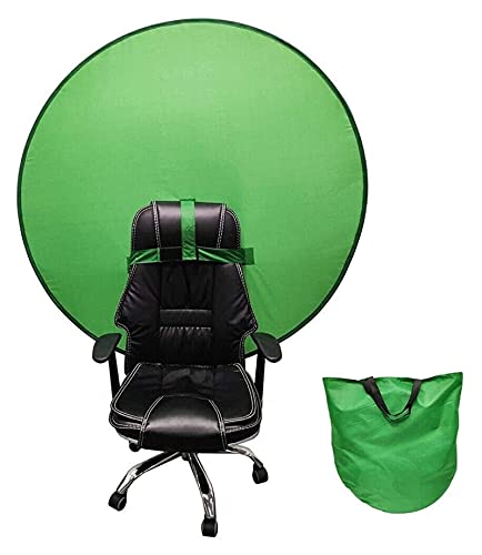 QIULAO Background Screen, Green Portable Backdrop Background With Hook Strap For Chair, 4.65Ft Pop-Up Collapsible Photography Backdrop For Photo Studio Video