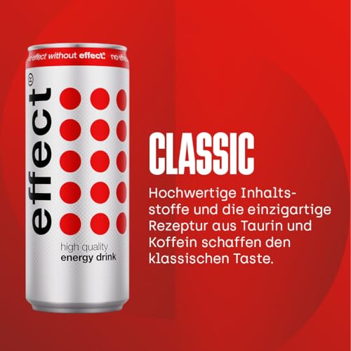 effect CLASSIC Energy Drink – Tray mit 12 x 330 ml Energy Dosen Einweg, Koffeinhaltiges Erfrischungsgetränk mit B-Vitaminen – einzigartiger & erfrischender Geschmack, vegan 3