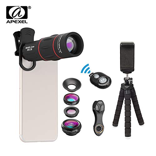 Springway APL-T18XBZJ5 Teleobjetiva 4 em 1 Lente para celular Kit universal Lente telefoto para celu