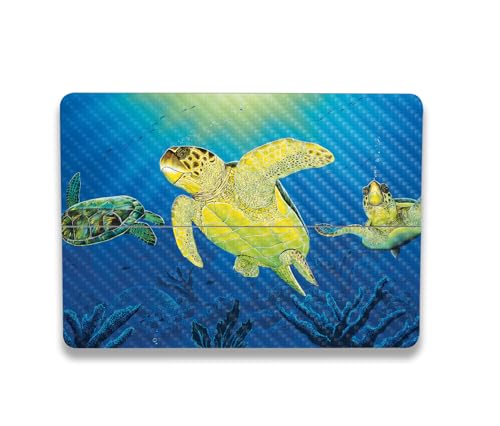 Image of MightySkins Carbon Fiber Skin Compatible with Microsoft Surface Laptop Studio 2 (2023) Full Wrap Kit - Turtle Dreams | Protective, Durable Textured Carbon Fiber Finish | Made in The USA