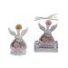 Lunaura Religious Keepsake - Set of 12 "Girl" Baby Laying in Basket with Dove and Candle Favors - Pink