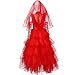 Xinxiaomeng Lydia Deetz Costume Women Adult Red Bride Wedding Dress Halloween Costume Cosplay Gothic Outfits