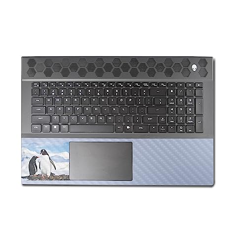 Image of MightySkins Carbon Fiber Skin Compatible with Alienware M18 R1 (2023) Full Wrap Kit - Penguin | Protective, Durable Textured Carbon Fiber Finish | Easy to Apply & Change Styles | Made in The USA